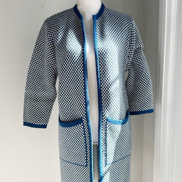 Alice Kaye 100% Wool Long Cardigan Sweater Size M - Picture 1 of 9